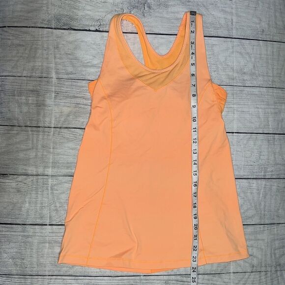 Lululemon Tone It Tank Creamsicle Pop Mesh Panels Pockets sz 6 - Picture 5 of 6